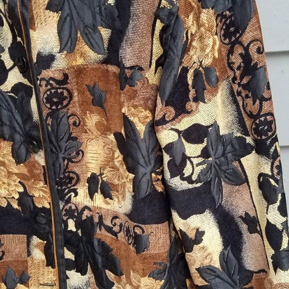 Coldwater Creek Gold Black Tapestry Jacket size XL - Picture 11 of 12
